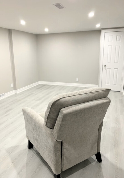 After — basement storage area