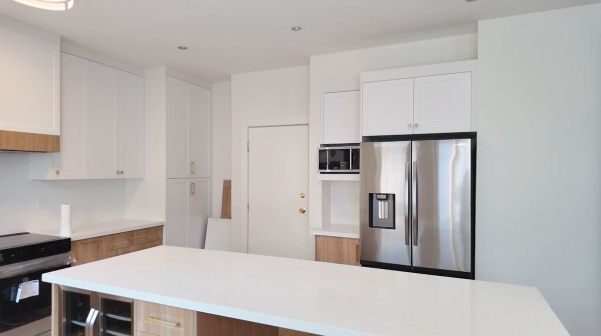 Woodbridge kitchen renovation — floating cabinets