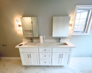After — LED mirror cabinet